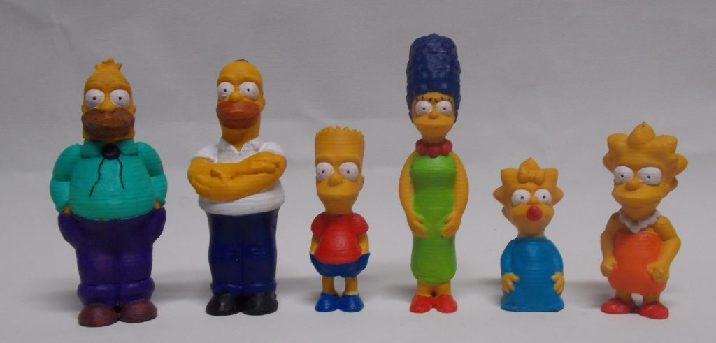 The simpsons family. 3D models by Rober Rollin